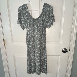 Sage green Sun dress with POCKETS